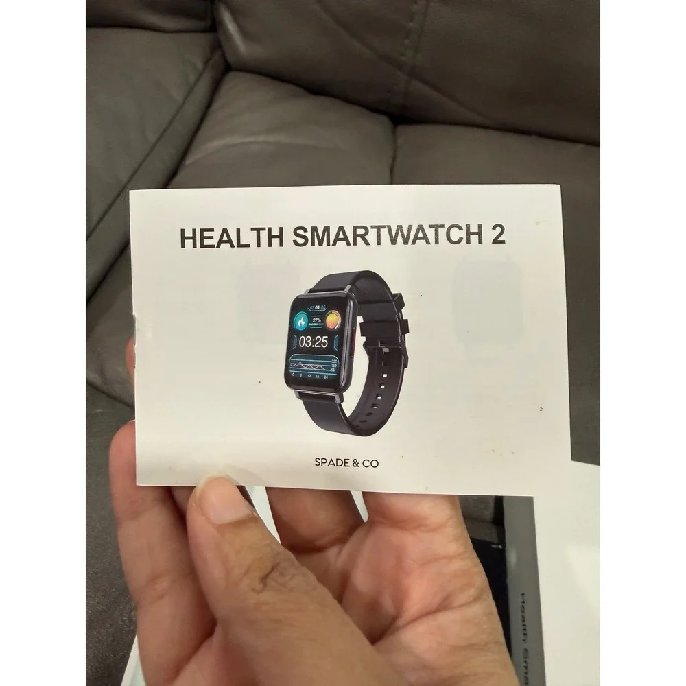 Spade & Co Health Smartwatch 2 Rose Gold Black Fitness Tracker Heart Monitor